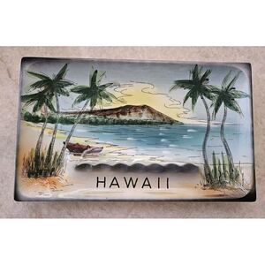 Vintage‎ Large Hawaii Ashtray MCM Hawaiiana Diamondhead Waikiki 10x6